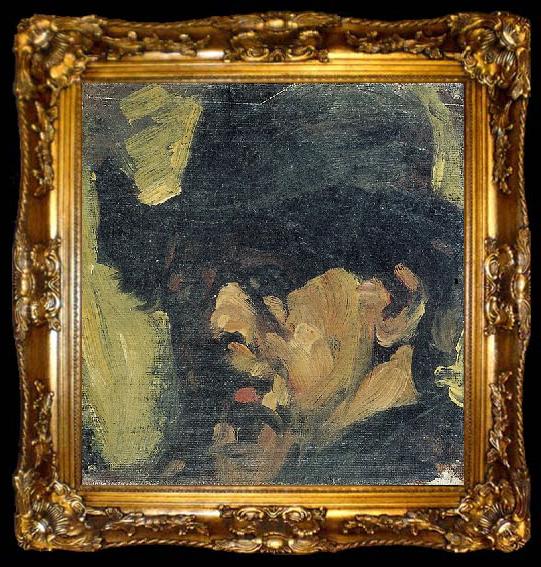framed  Theo van Doesburg Self-portrait with hat., ta009-2